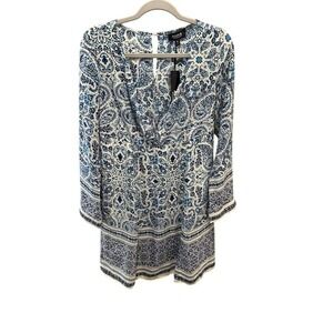 NWT Allen B By Allen Schwartz Paisley Twist Front Bell Sleeve Dress Cottagecore